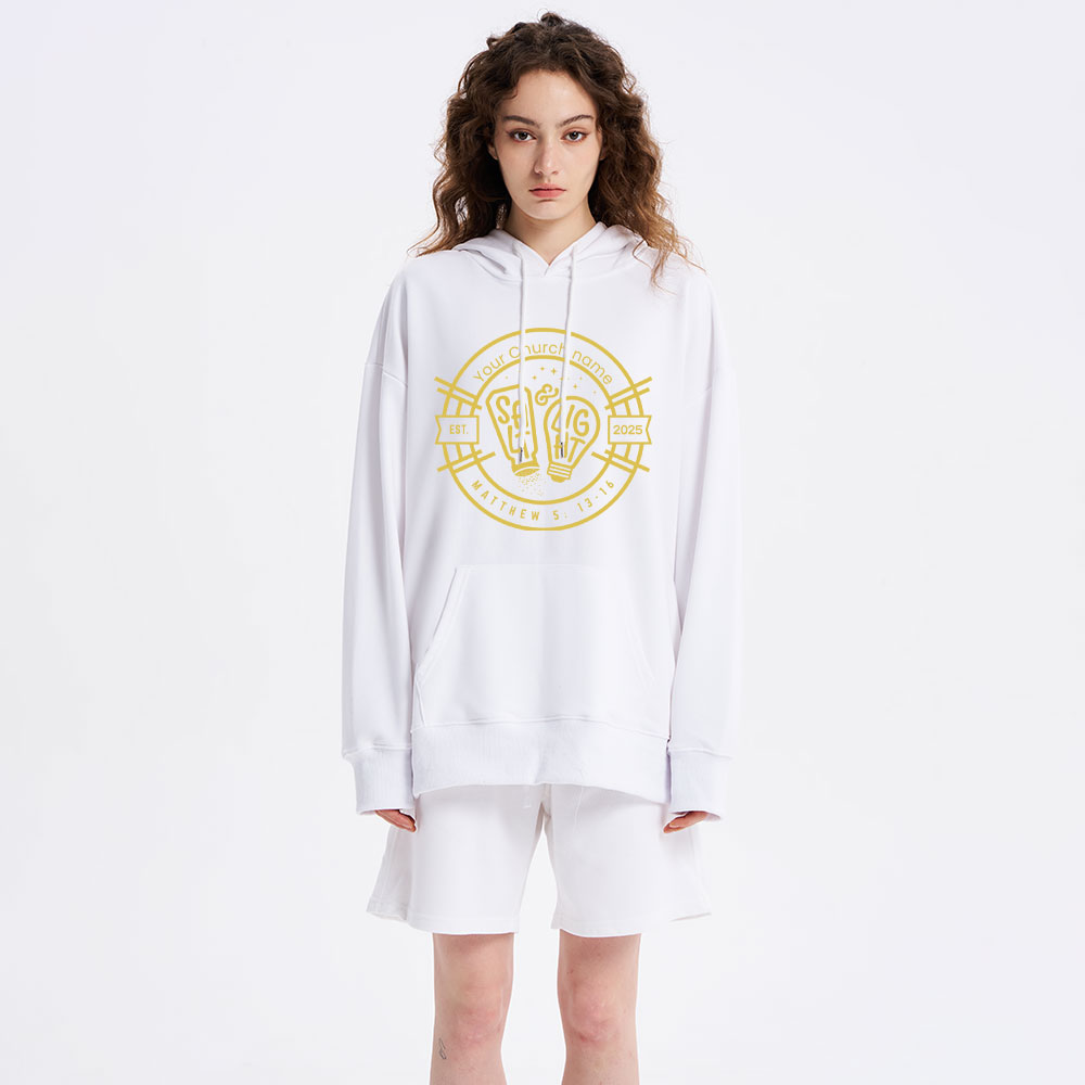 Personalized Church Name And Year Salt & Light Matthew 5:13 Christian Hoodie