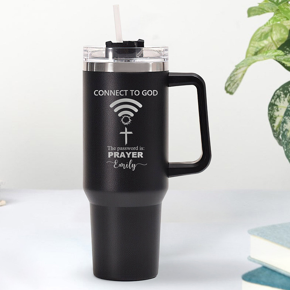 Personalized Connect To God Christian 40OZ Tumbler