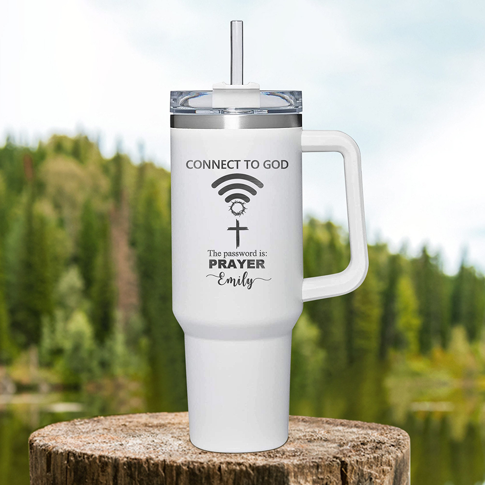 Personalized Connect To God Christian 40OZ Tumbler