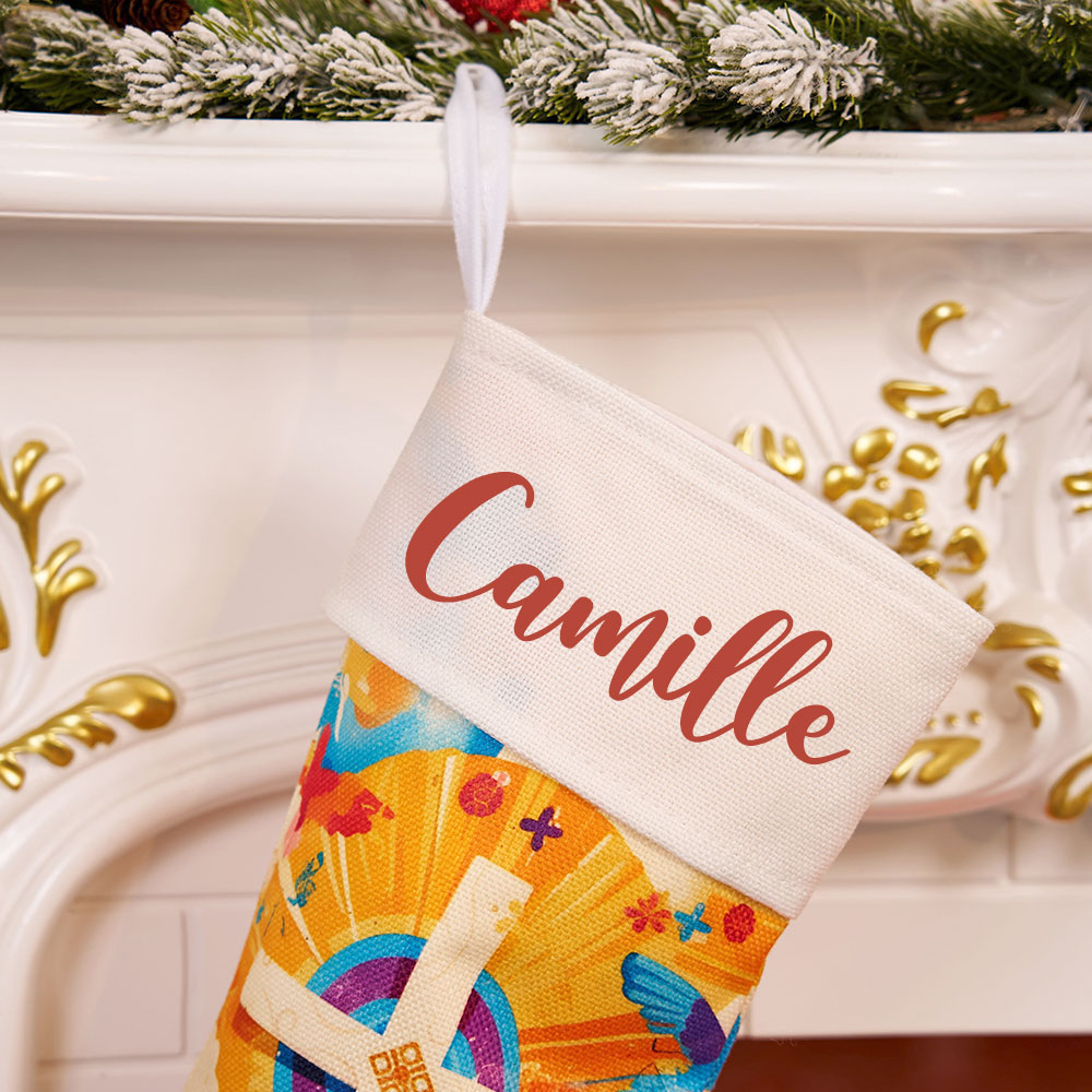 Personalized Cross Christian Christmas Stocking