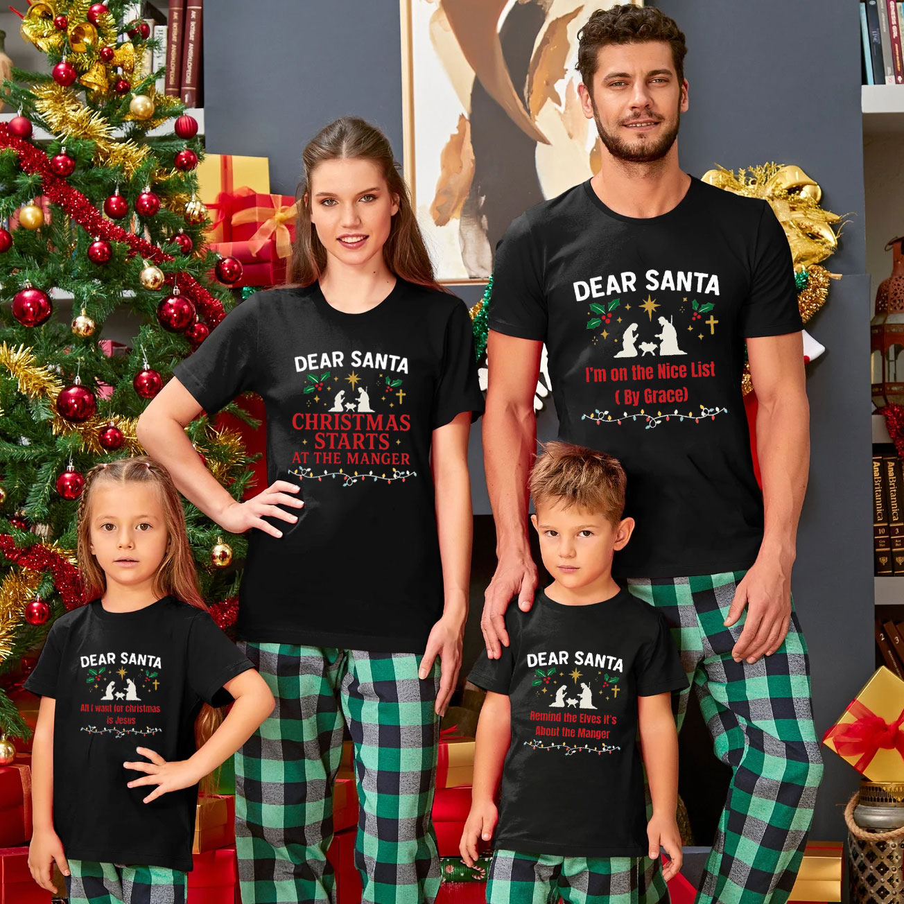 Personalized Dear Santa Christmas Family Matching Shirts