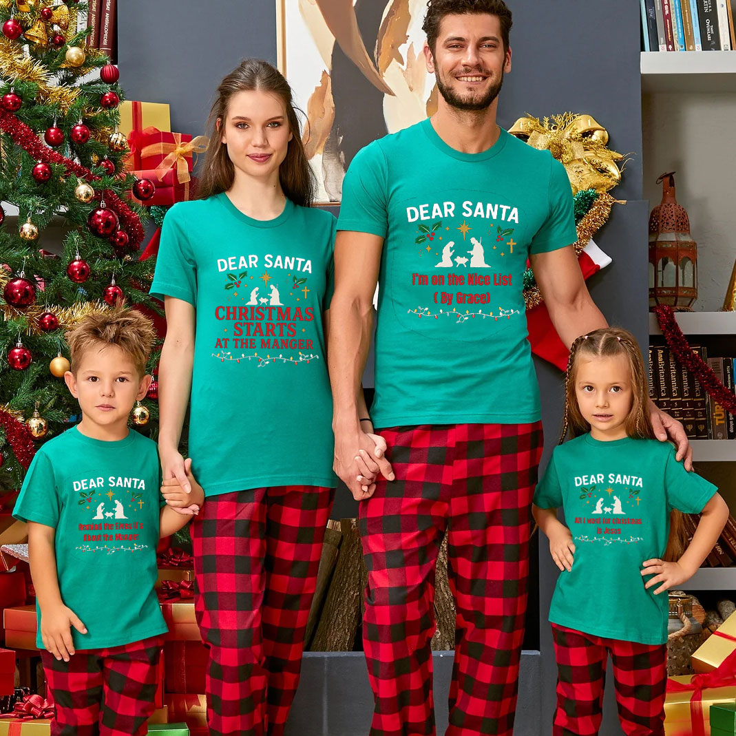 Personalized Dear Santa Christmas Family Matching Shirts