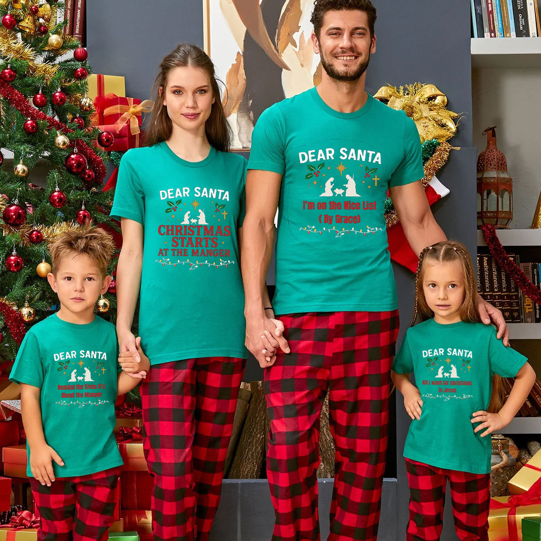 Personalized Dear Santa Christmas Family Matching Shirts