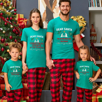 Personalized Dear Santa Christmas Family Matching Shirts