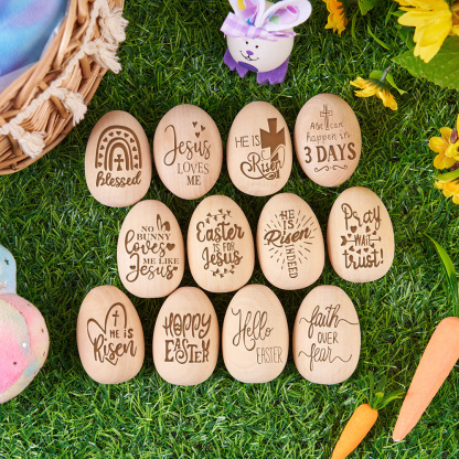 Personalized Easter Basket Stuffers- Wooden Eggs
