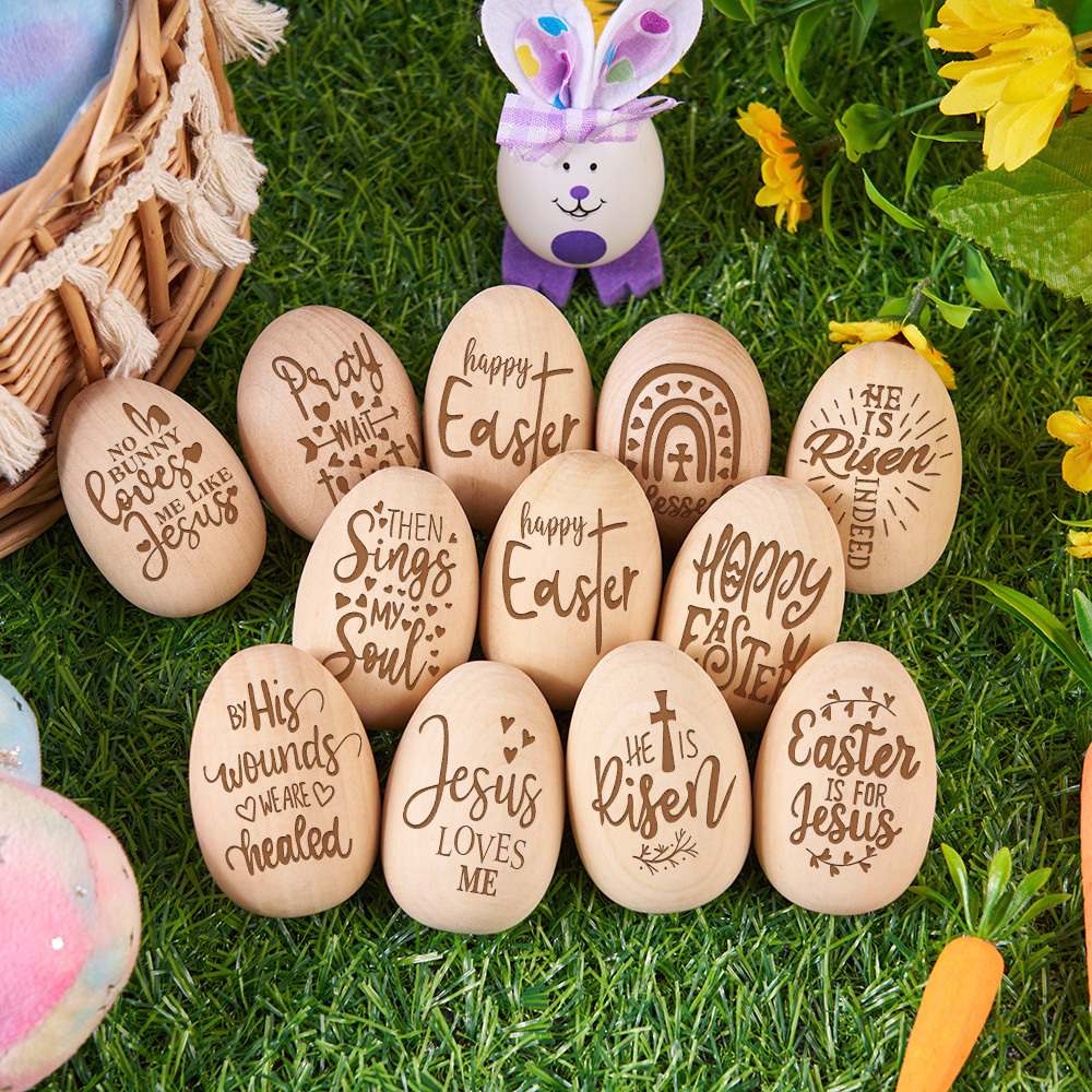 Personalized Easter Basket Stuffers- Wooden Eggs