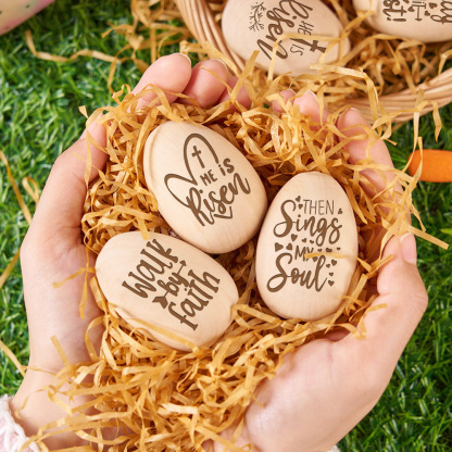 Personalized Easter Basket Stuffers- Wooden Eggs