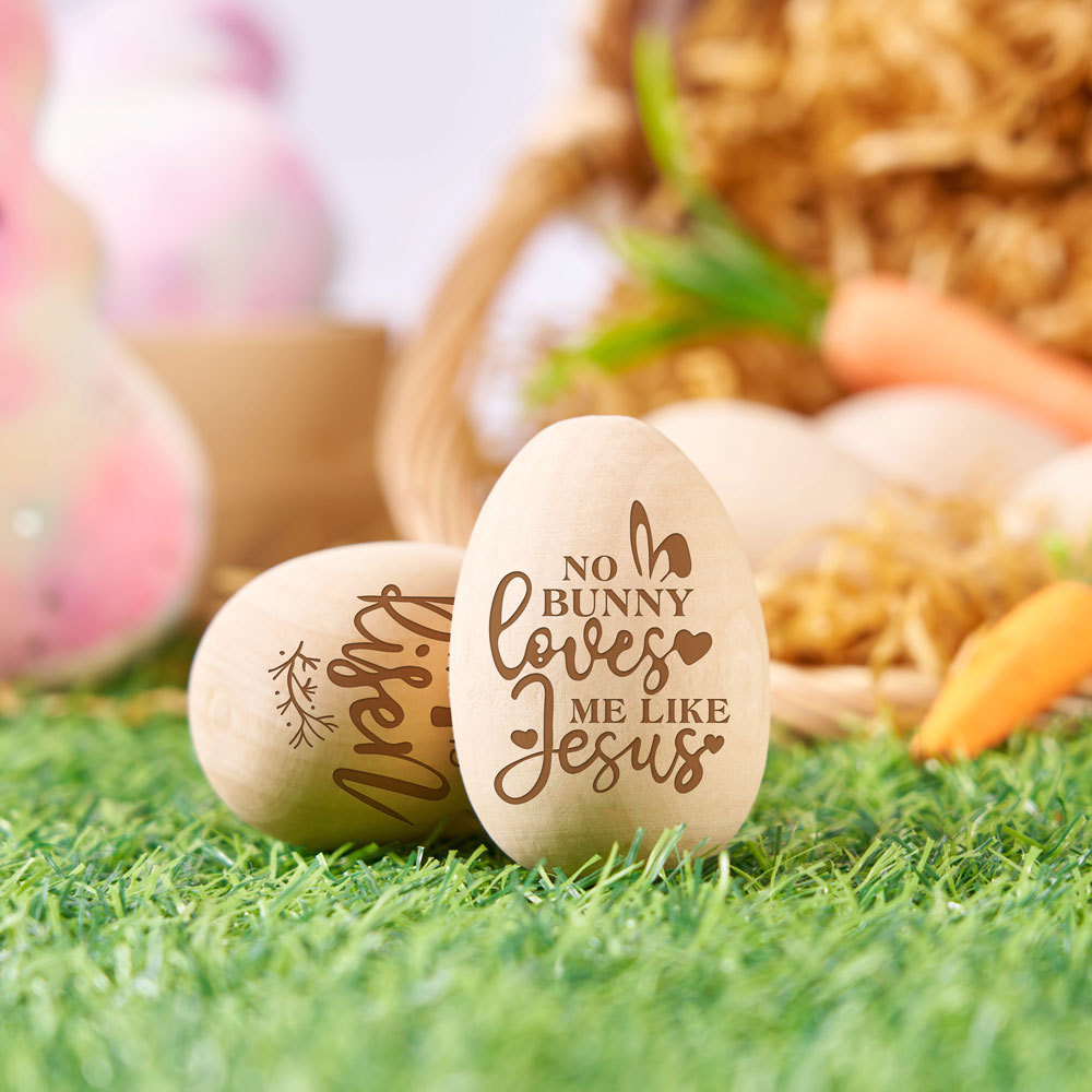 Personalized Easter Basket Stuffers- Wooden Eggs