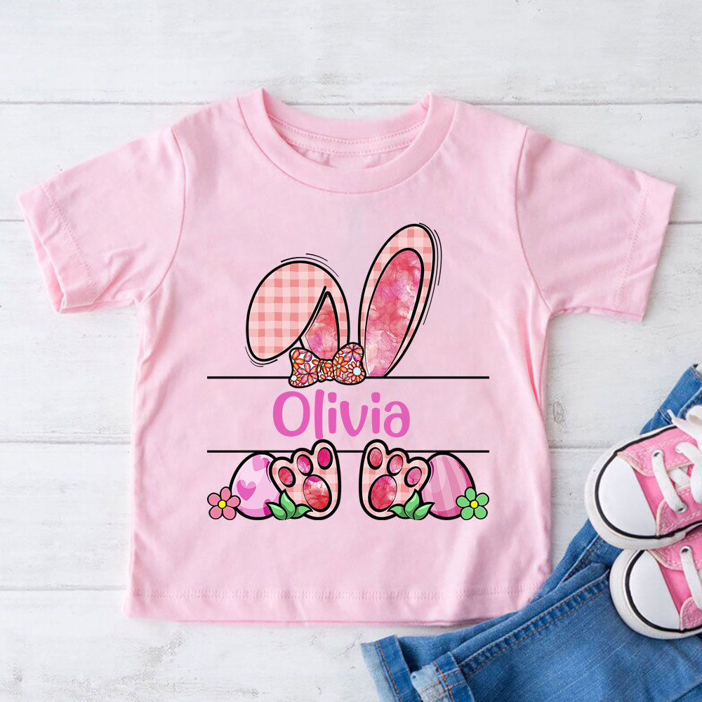 Personalized Easter Bunny Kid T-Shirt