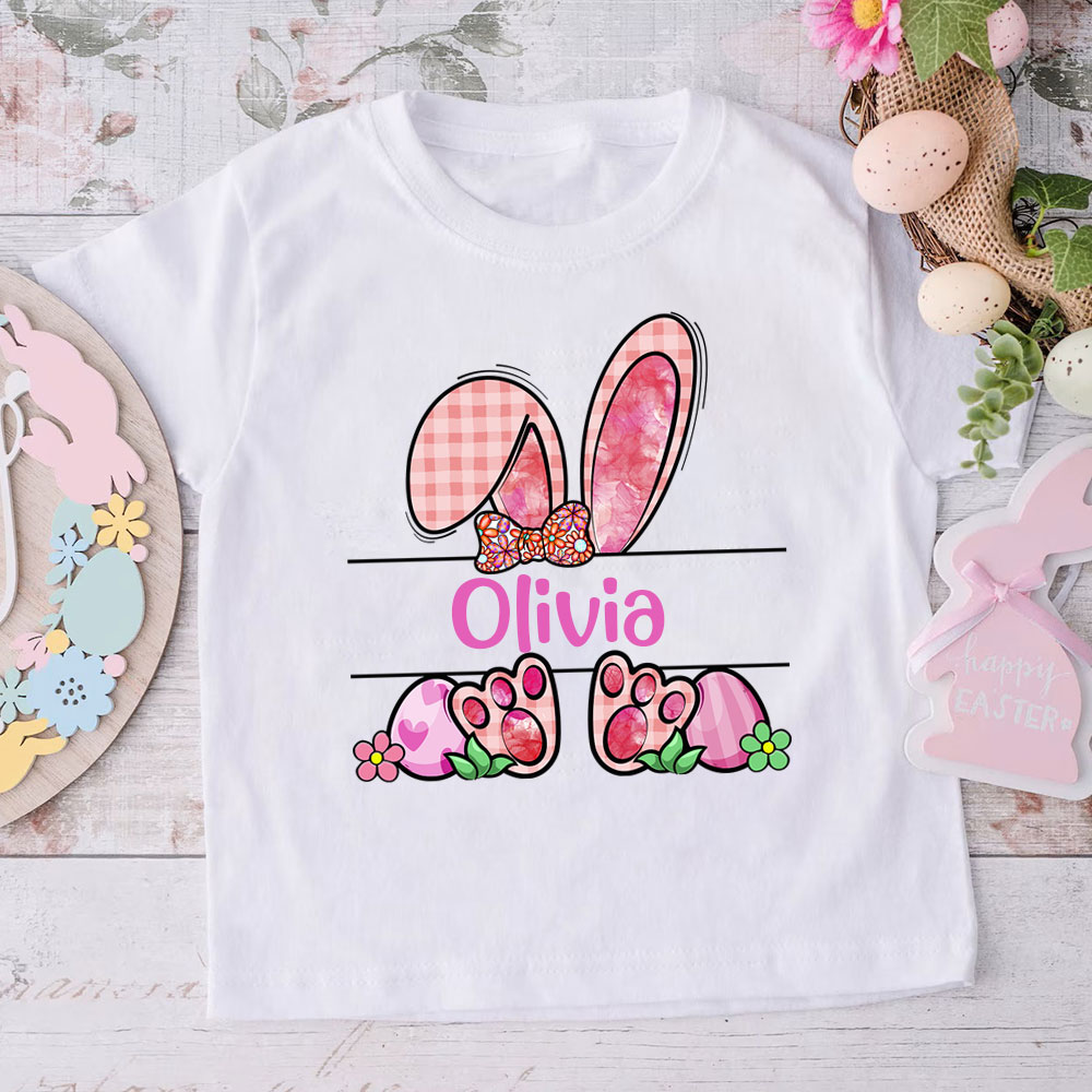 Personalized Easter Bunny Kid T-Shirt