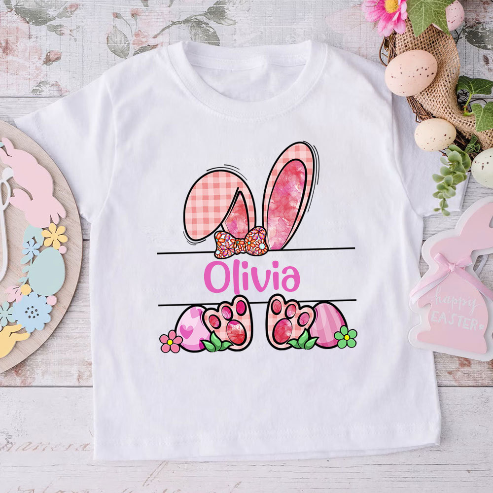 Personalized Easter Bunny Kid T-Shirt