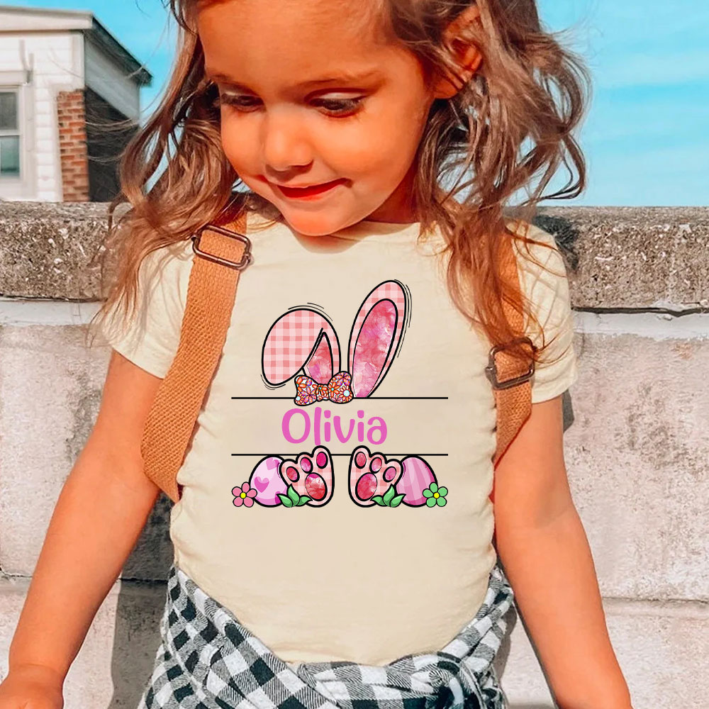 Personalized Easter Bunny Kid T-Shirt