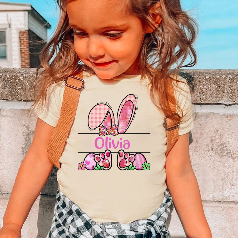 Personalized Easter Bunny Kid T-Shirt