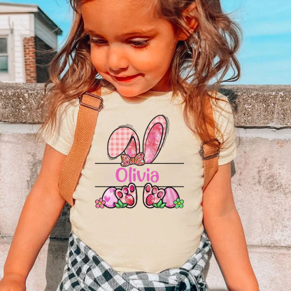 Personalized Easter Bunny Kid T-Shirt