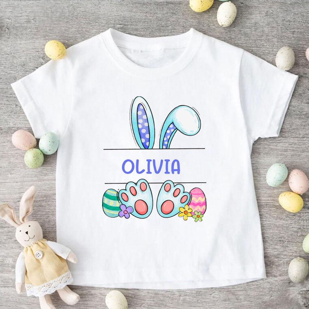 Personalized Easter Rabbit Kids T-Shirt
