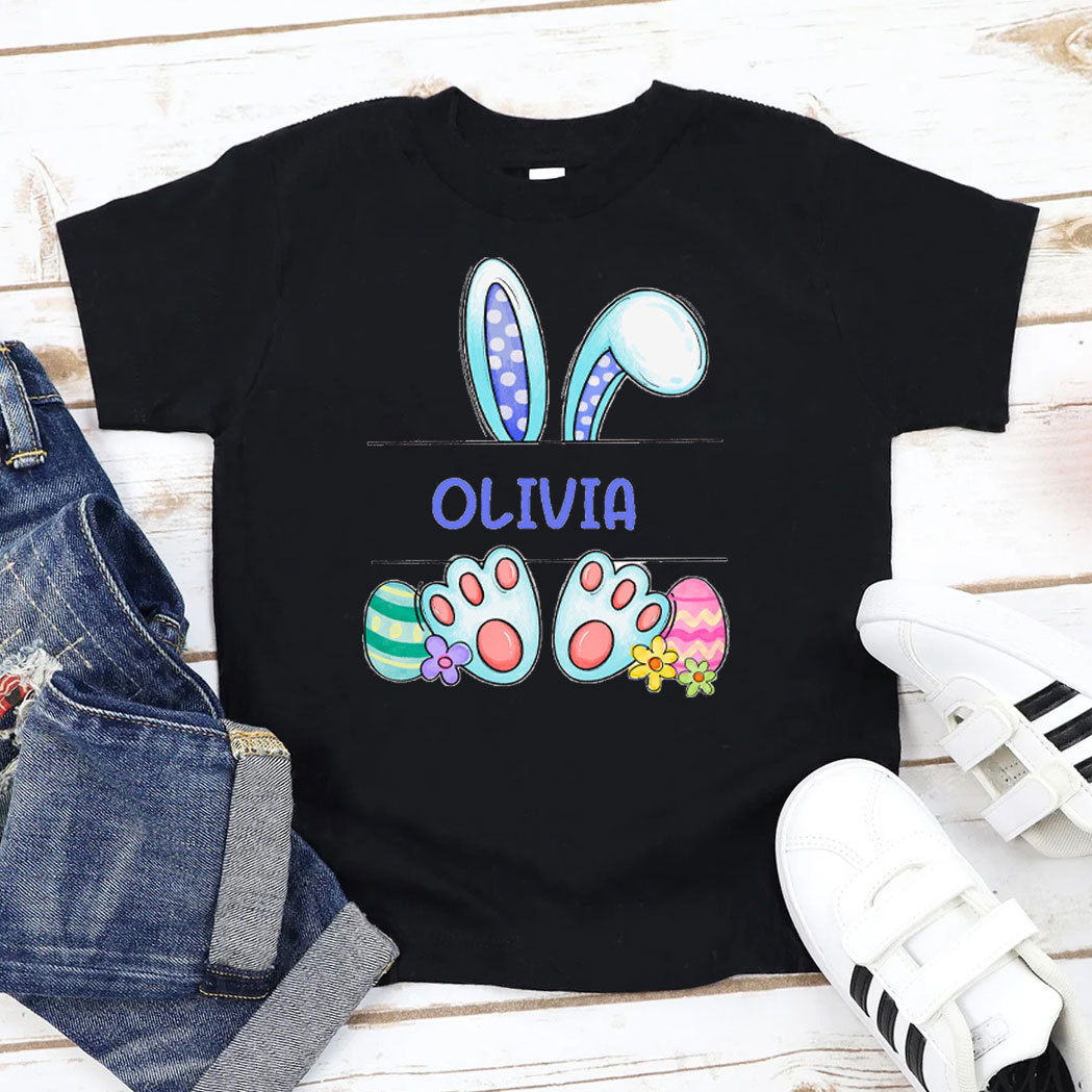 Personalized Easter Rabbit Kids T-Shirt