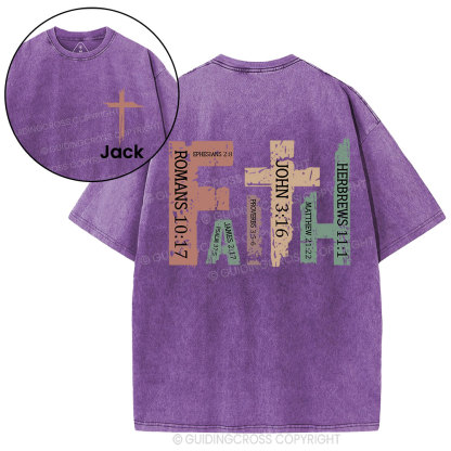 Personalized Faith Christian Washed T-Shirt