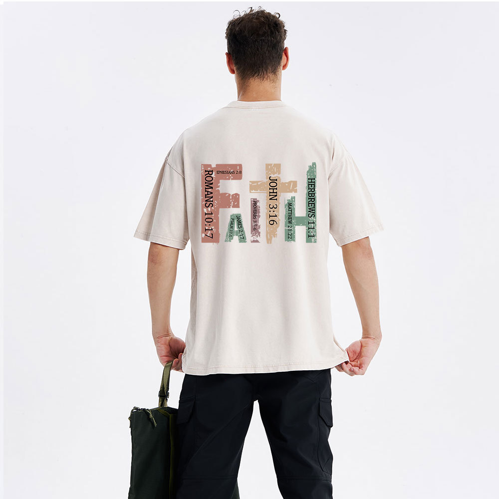 Personalized Faith Christian Washed T-Shirt