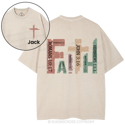 Personalized Faith Christian Washed T-Shirt
