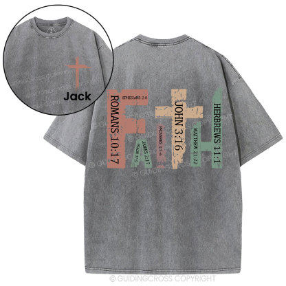 Personalized Faith Christian Washed T-Shirt