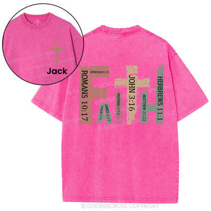 Personalized Faith Christian Washed T-Shirt