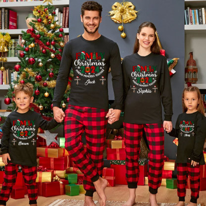 Personalized Family Christmas Matching Christian Long Sleeve T-Shirt