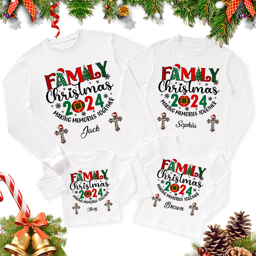 Personalized Family Christmas Matching Christian Long Sleeve T-Shirt