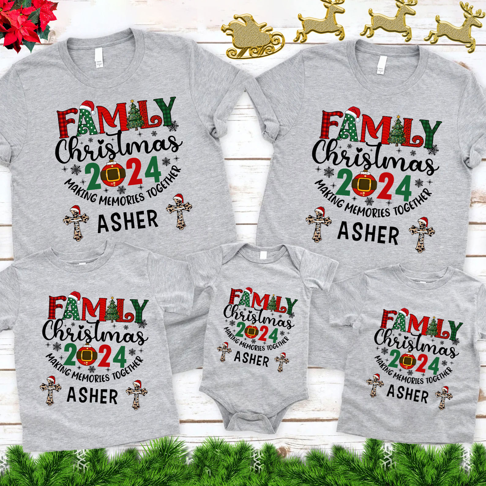 Personalized Family Christmas Matching Christian T-Shirt Sale - GuidingCross