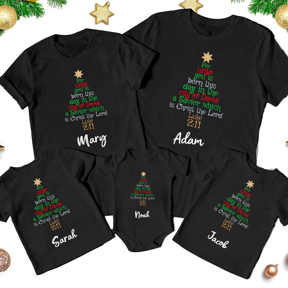 Love Came Down Christian Christmas Family Matching Shirts Sale - GuidingCross