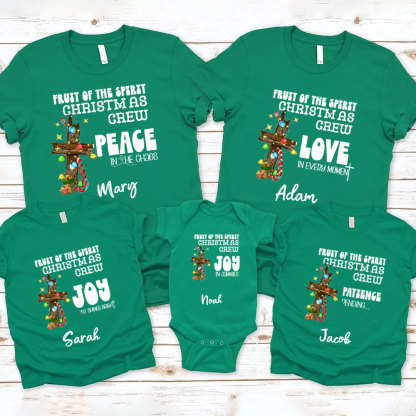 Personalized Fruit Of Spirit Christmas Family Matching Shirts