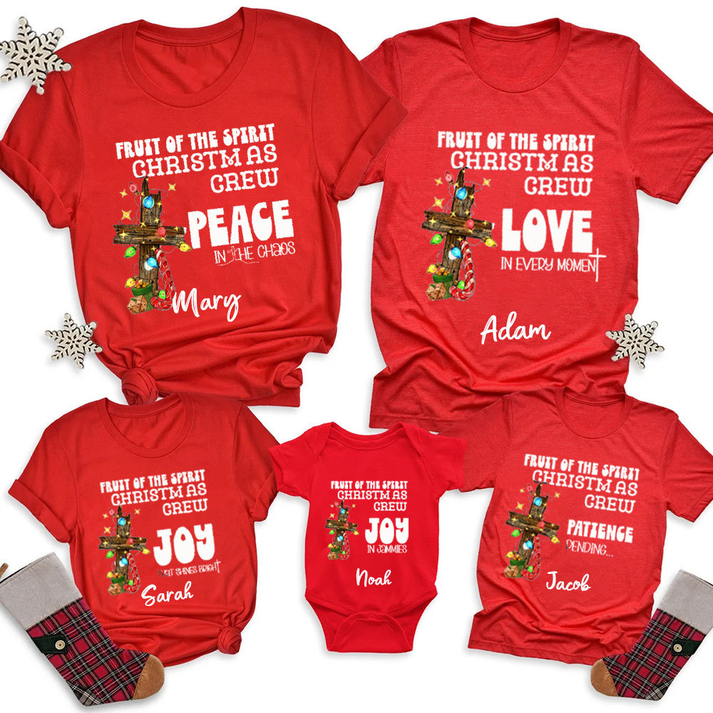 Personalized Fruit Of Spirit Christmas Family Matching Shirts