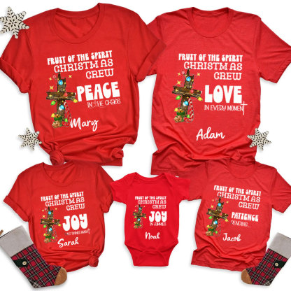 Personalized Fruit Of Spirit Christmas Family Matching Shirts