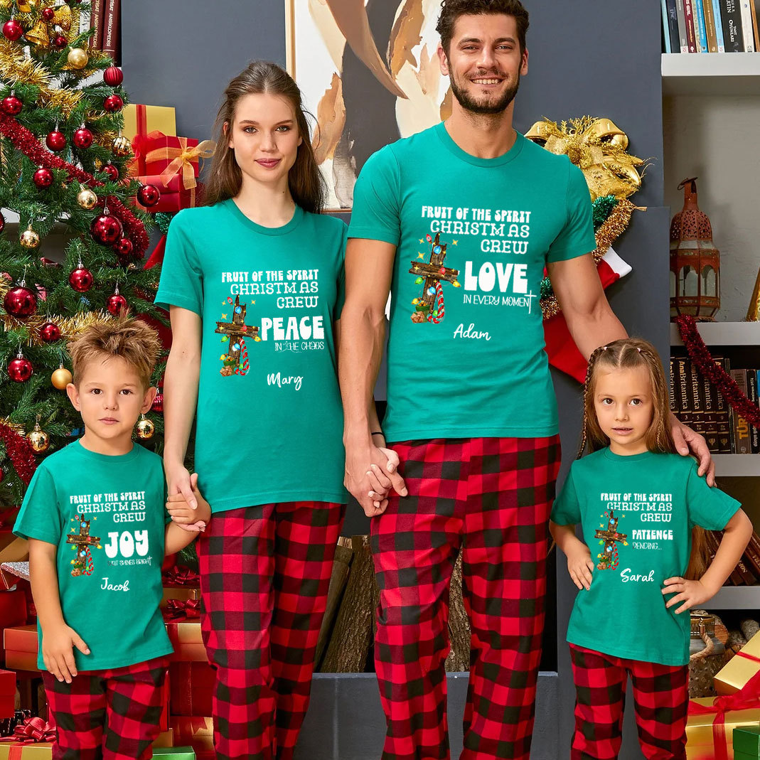 Personalized Fruit Of Spirit Christmas Family Matching Shirts