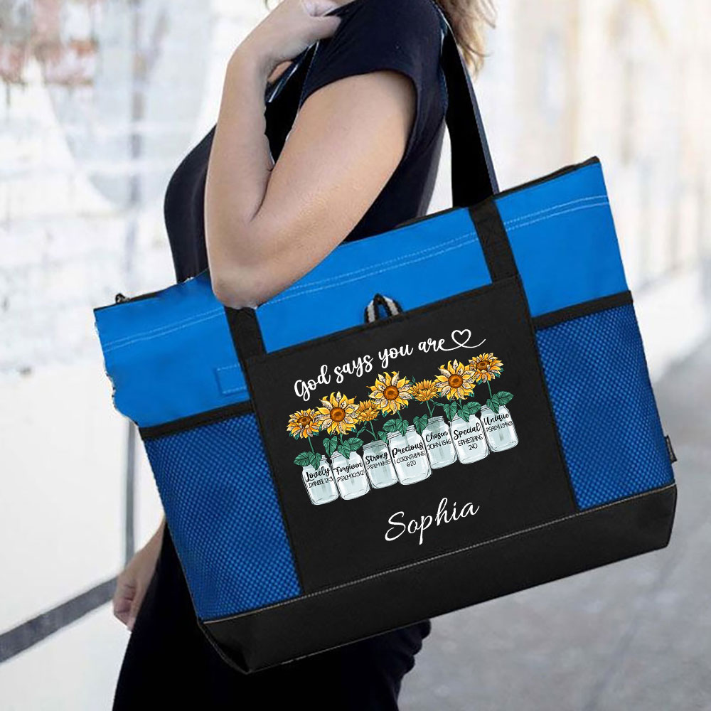 Personalized God Says You Are Christian Tote Bag