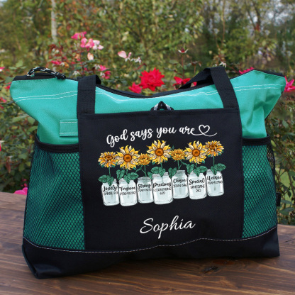 Personalized God Says You Are Christian Tote Bag