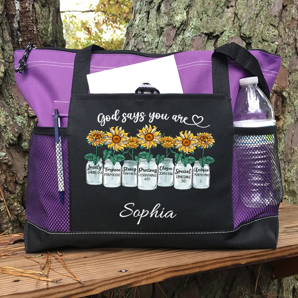 Personalized God Says You Are Christian Tote Bag