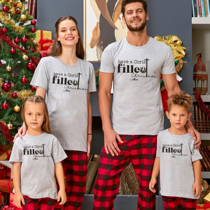 Personalized Have A Christ Filled Christmas Family Matching Shirts