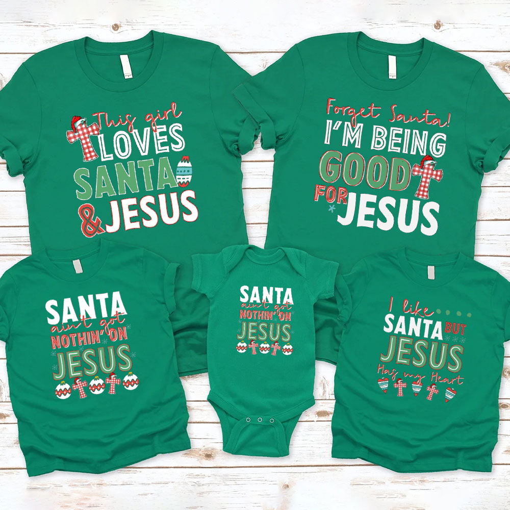 Personalized Jesus Christian Christmas Family Matching Shirts