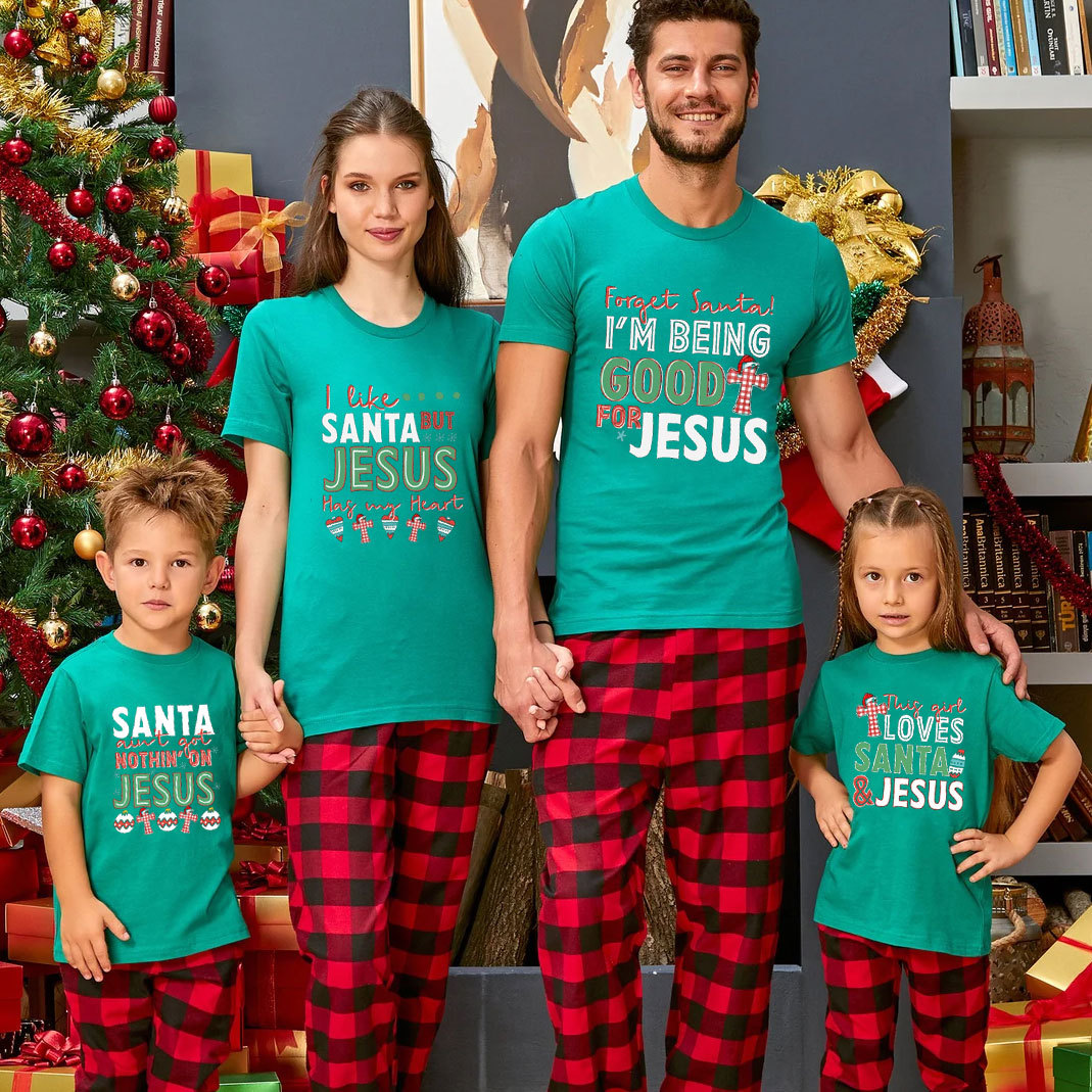 Personalized Jesus Christian Christmas Family Matching Shirts