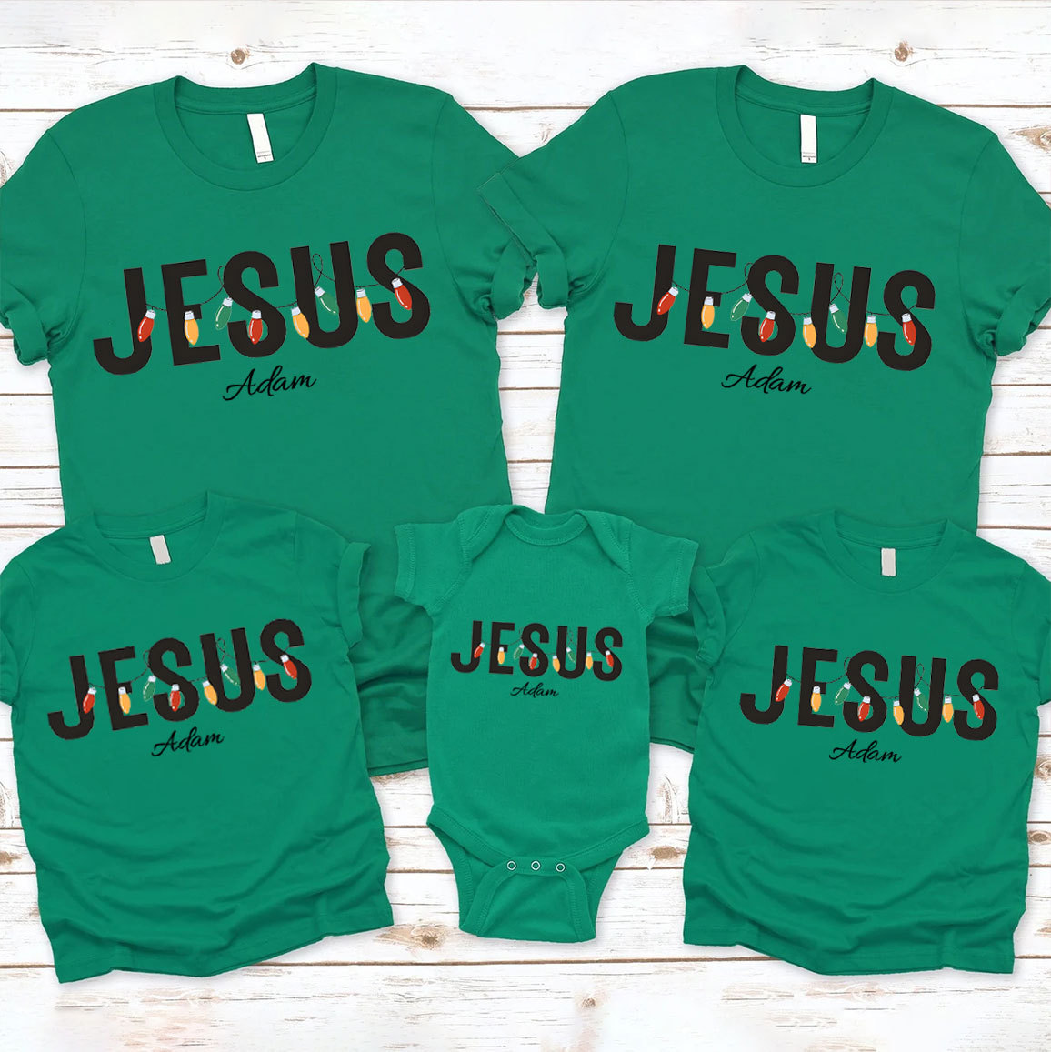 Personalized Jesus Christmas Family Matching Shirts