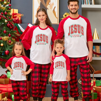 Personalized Jesus Is Reason  For Season Family Raglan Long Sleeve T-Shirt