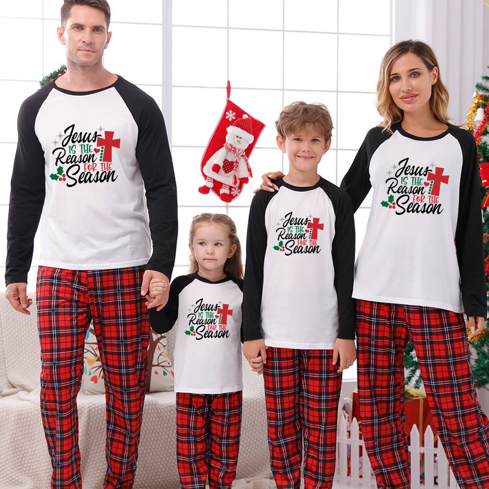Personalized Jesus Is Reason  For Season Family Raglan Long Sleeve T-Shirt