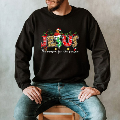 Personalized Jesus Is The Reason For The Season Christian Christmas Sweatshirt