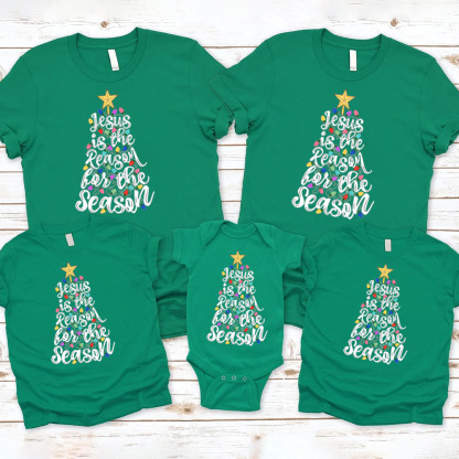 Personalized Jesus Is The Reason For The Season Family Matching Shirts