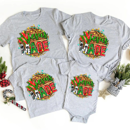 Personalized Jesus Made Christian Family Matching Shirts