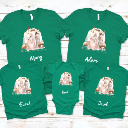 Personalized Jesus The Reason For The Season Christmas Family Matching Shirts