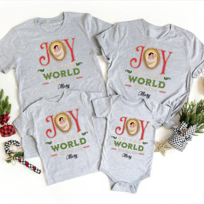 Personalized Joy To The Lord Christmas Family Matching Shirts