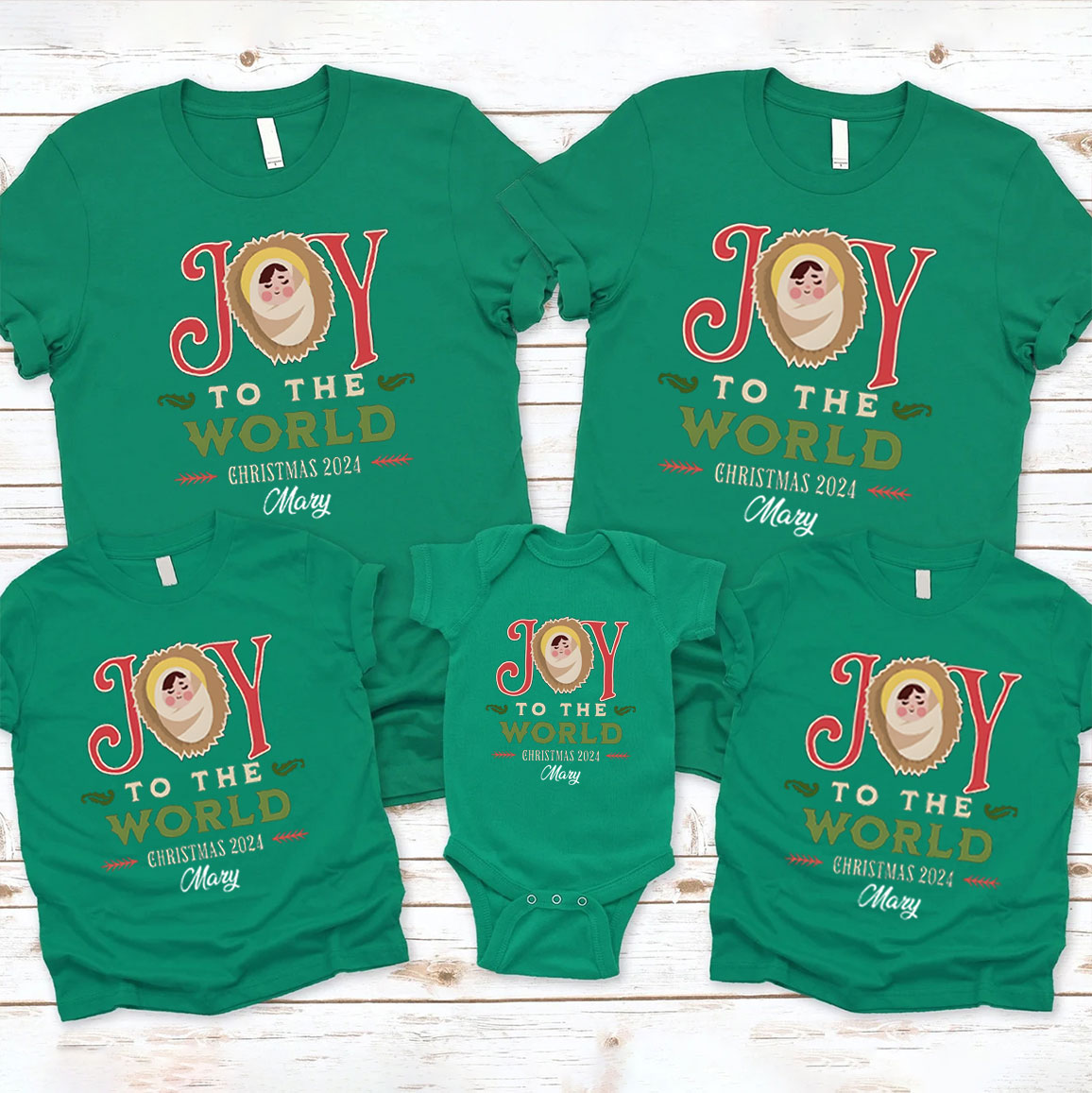 Personalized Joy To The Lord Christmas Family Matching Shirts