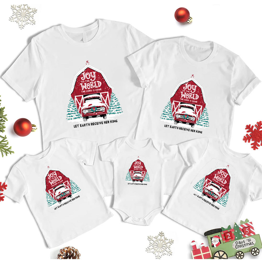 Joy To The World  Christmas Family Matching Shirts