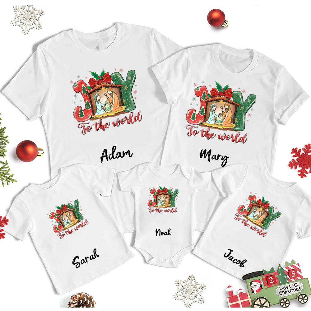 A Thrill Of Hope The Weary World Rejoice Christmas Family Matching Shirts Sale - GuidingCross